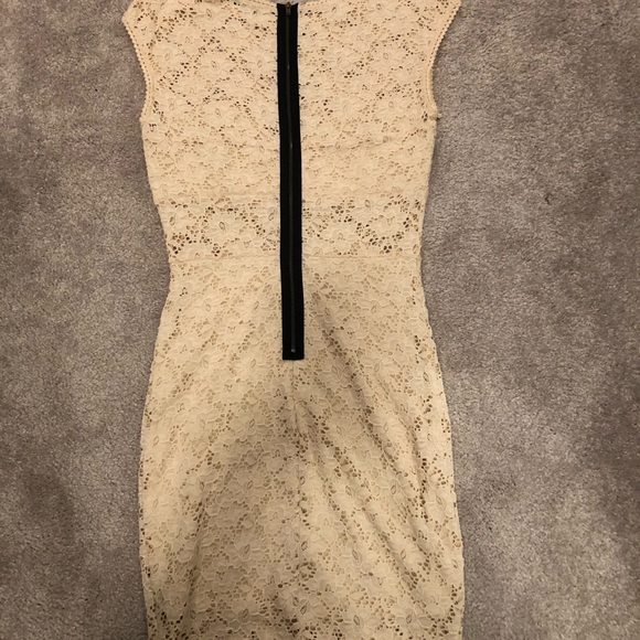 Papaya Cream Lace Cocktail Dress - Picture 4 of 4